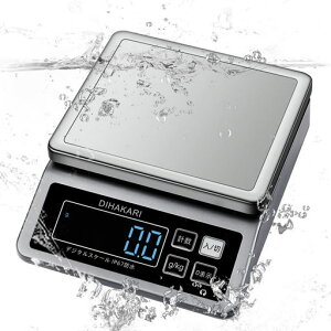 DIHAKARI �􂦂�L�b�`���X�P�[�� ��^ IP67�h�� 0.1g�P�� �f�W�^���͂��� 5kg �v�ʊ� �ې� �d�q�΂��� USB�[�d�� ���v�\ �� 304�X�e�����X����� �v�� ������t�� �N�b�L���O ���َq��� �p�c