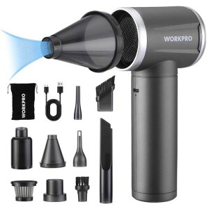 WORKPRO �d���G�A�_�X�^�[ �u�����[ 1 2in1 ������΂�&�z������ ���^ �ԍڑ|���@ �n���f�B�N���[�i�[ 4 �i�K���͒��� �z���� 6500PA Type-C �[�d�� �y�� �R�[�h���X ���ʕ\�������v�t�� �[�d�\���c