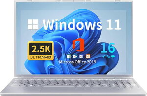 16�C���`�m�[�g�p�\�R�������\�yWin11Pro/MSOffice2019���ځzFHDIPS�ő�2.9GHz/�������[DDR416GB����SSD256GB/USB3.0/HDMI/Type-C/�J��������/(�V���o�[