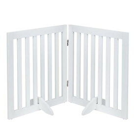 unipaws ペットゲート 置くだけ簡単 木製 折りたたみ式 伸縮可能(幅91-96cm 高さ61cm) 玄関/階段/ドア用 ペットガード 小型犬 猫 脱走防止 飛び出し防止 収納便利 室内パーテーション ペットフ…