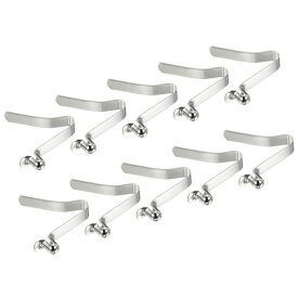 PATIKIL カヤックパドルスナップ8x6mm テントポールクリップ10個セット スチールV字型シングルピンプッシュボタンスプリングクリップ キャンプオーニング用 チューブポールクリップ