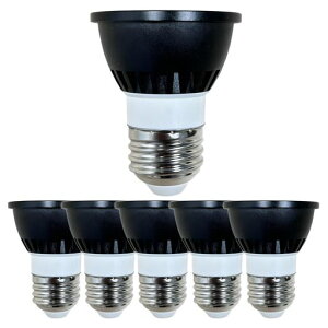 VIMLITE led�X�|�b�g e26 �����F �u���b�N AC100V������Ή� 6W �_�N�g���[���X�|�b�g���C�gLED JDR50�n���Q�������v50W~60W���� �����Ή� 6�Z�b�g (�����F(5000K), �{�̍�(E26����)����)