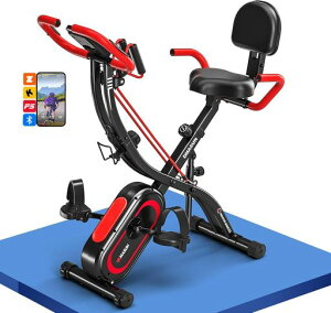 �y�É�&�܂肽���ݎ��z DMASUN�G�A���o�C�N �t�B�b�g�l�X�o�C�N �g���[�j���O�o�C�N�y3-in-1�A�v���A��/�S�����v��/�G�N�T�T�C�Y�o���h�t���z16�i�K���� 7�i�K�T�h���������� �L�_�f�^�� �g�c
