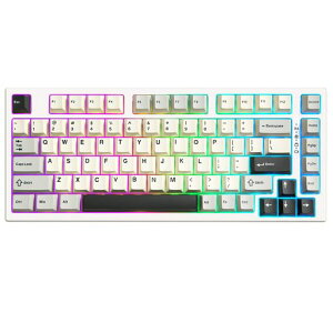 YUNZII RT80 82�L�[ ���s�b�h�g���K�[ �L�[�{�[�h �z�[���G�t�F�N�g ���C�����X ���J�j�J���L�[�{�[�h Bluetooth/2.4GHz/�L�� �Q�[�~���O ���C�X�C�b�` RGB �g���C�}�E���g �z�b�g�X���b�v �J�X�^�c