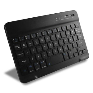 Bluetooth�L�[�{�[�h���C�����X �~�j 7-8�C���` �����^ �p��z�� USB�[�d�� ���� ���^ �É� �X�}�z �^�u���b�giPhone/iPad Mini/Android/Samsung Galaxy/Fire�^�u���b�g�Ή� (�u���b�N)