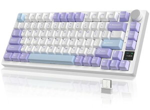 ATTACK SHARK x AJAZZ AK820PRO ���J�j�J���L�[�{�[�h �e���L�[���X 82�L�[75% 3���[�h 2.4Ghz/BT/�L��USB�ڑ� TFT�X�N���[�� ANSI�z�� TKL �Q�[�~���O�L�[�{�[�h �r�E�I�����j�A��