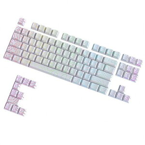 JYF.QUANYI �L�[�L���b�v 98�L�[ ������4.0 �_�u���V���b�g PBT ������ �L�[�L���b�v �T�C�h���� Cherry �v���t�@�C�� MX ���J�j�J���L�[�{�[�h�p�p�\�R���p�L�[�{�[�h (98�L�[,�z���C�g)