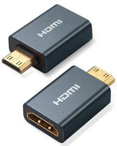 Faodzc 8K Mini HDMI - HDMI�A�_�v�^�[ 2�p�b�N �A���~�j�E�� 4K@144Hz ���X����~�jHDMI�I�X�h���O�� �f�W�^����჌�t�J���� �r�f�I�J���� ���j�^�[�ɑΉ� Raspberry Pi Zero W�Ή�
