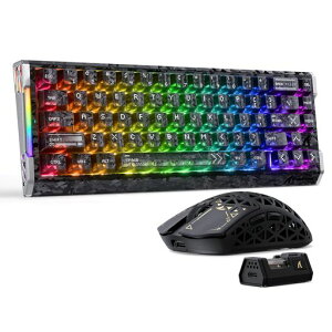 ATTACK SHARK R68HE �L�[�{�[�h�}�E�X�Z�b�g ���s�b�h�g���K�[ 8000Hz �J�[�{���t�@�C�o�[ �y R5Ultra PAW3950MAX 0.125ms��x�� �����}�E�X + R68HE 0.005mmRT���x ���C�X�C�b�`