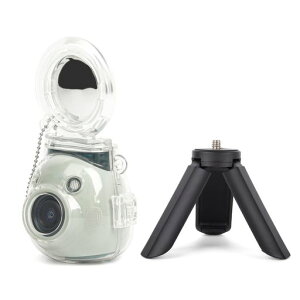 HIYQIN Fuji Mini Pal �ی�P�[�X ���B��~���[�ƎO�r�t�� �N���A�P�[�X �����O�r Instax Mini Pal�C���X�^���g�J�����ɑΉ� - Fuji Pal�J�����A�N�Z�T���[