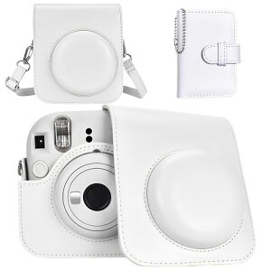 Mini12�J�����P�[�X&�A���o���Z�b�g|�x�m�t�C���� Instax Mini 12 �C���X�^���g�J�����Ή�|���߉\�ȃV�����_�[�X�g���b�v�t��PU���U�[�ی�P�[�X&32�|�P�b�g�A���o��|�ʐ^���D�Ƃւ̃M�t�g (�c