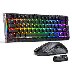 ATTACK SHARK R68HE ���s�b�h�g���K�[�L�� �L�[�{�[�h&R11ULTRA�g���C�[���[�h �Q�[�~���O�L�[�{�[�h�}�E�X�Z�b�g2in1���C�X�C�b�`8000Hz ���y��49g ���C�����X�}�E�X 42000DPI PAW3950MAX