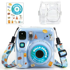 �J�����ی�P�[�X�x�m�t�C���� Instax Mini SE �C���X�^���g�J�����Ή��A�ʐ^���[�|�P�b�g�t���̂��킢���N���A�n�[�h�J�o�[�A�J�[�g�D�[���X�e�b�J�[�t���A�������߉\�ȃV�����_�[�X�c