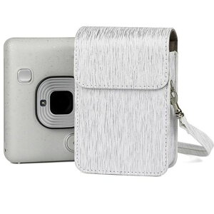 Fenmaru instax mini Liplay �p�P�[�X PU���U�[�R���p�N�g�P�[�X�o�b�O,instax mini LiPlay �C���X�^���g�J������p�P�[�X �ی�J�o�[ (White)