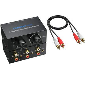 CAMWAY 2�|�[�g �o���� �I�[�f�B�I�X�C�b�`���[ 3.5mm+RCA 2����1�o��/1����2�o�� �I�t�{�^���t�� �I�[�f�B�I�X�C�b�`�Z���N�^�[�{�b�N�X �X�s�[�J�[�A�w�b�h�t�H���A�A���v�ACD�v���[���[�A�c
