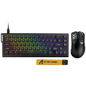 ATTACK SHARK X68HE ���s�b�g�g���K�[ �Q�[�~���O�L�[�{�[�h/�}�E�X�Z�b�g RT0.01mm �L���L�[�{�[ 8K�|�[�����O���[�g ���C�X�C�b�` QMK�x�� �K�X�P�b�g�\�� �Q�[�~���O�}�E�X�t�� �g���C�[���[�h�c