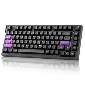 YUNZII RT75 PRO ���C�����X�Q�[�~���O�L�[�{�[�h ���s�b�h�g���K�[�L�[�{�[�h �z�[������ ���J�j�J�� ���C�X�C�b�` Bluetooth/USB-C/2.4G�ڑ� �f���A��8KHz�|�[�����O���[�g&128K�X�L���� �����\�c