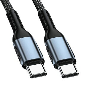 USB Type C �P�[�u�� PD�Ή�100W/5A�}���[�d Type c to Type c �^�C�vC�[�d�P�[�u�� �����f�[�^�]�� ���ϋv�i�C�����҂� MacBook Pro�AiPad Pro/Air�AiPad mini