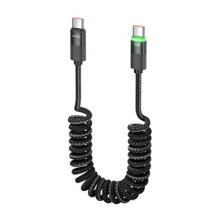 toocki usb c �P�[�u�� 100W �R�C�� 1.8m�܂ŐL�k�\ PD/QC�Ή� USB C Android Auto�Ή� ���ϋv�� �u���b�N �[�d iPhone 17/iPhone 16/iPhone 15/Plus�AMacBook