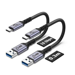 30 cm�A���h���C�hAuto USB C�P�[�u��10 Gbps 2�{�ASUMPK USB C 3.1 Gen 2�P�[�u��3 A�}���[�d�Ή�Galaxy S 21 S 20 S 10 E Note 20�APixel 6 5