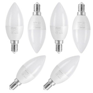�y�����F��Ra98�zDiCUNO LED�d�� E12���� �V�����f���A 40W�`���� �d���F 5W 450lm 3000K ���P�x �ȃG�l 6��