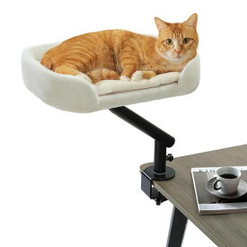 PAWZ Road デスク用 猫ベッド 卓上ペットベッド キャットベッド ハンモック 小動物 猫 ネコ 机 耐荷重20kg 360°回転 卓上収納 棚 物置台 展示台 頑丈 室内 家具 省スペース 取り付けが簡単 ふわ…