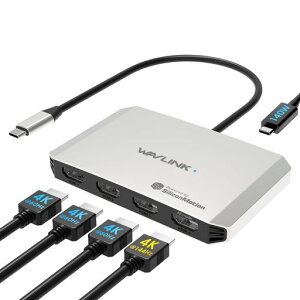 WAVLINK USB-C 4K�N�A�b�h�f�B�X�v���C�h�b�N M1/M2/M3/M4/Macbook Neo macOS�Ή�