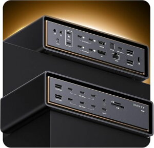 iVANKY FusionDock Ultra 26-in-1 �h�b�L���O�X�e�[�V���� | �_�u�� Thunderbolt 5�Ή� 10GbE�|�[�g���� | Mac M1-M5 Pro/Max��p | �ő�4���6K/3���8K���j�^�[�o�� |