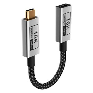 UPPDEFFST USB-C �����P�[�u�� �I�X - ���X Thunderbolt5/4/3 �Ή��A�Z�� 30cm�AUSB5 �Ή� 80Gbps �����f�[�^�]���A240W PD3.1 �}���[�d�A16K@60Hz/8K@120Hz