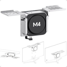 PULWTOP USB C ハブ ドッキングステーション Mac Mini M4/M4 Pro 2024 & VESAマウント対応、Mac Mini M4 ハブ (8TB NVMe SSD エンクロージャ付き)、スタンドドック (SD/TF