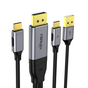 fairikabe DisplayPort to USB C �P�[�u�� 5K60Hz/4K144Hz/4K60Hz�A2m �P����DisplayPort�\�[�X ���� USB-C �^�b�`�\�ȃ��o�C�����j�^�[�AStudio Display�ANreal