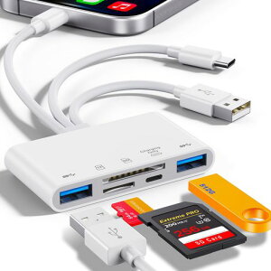 5 in 1�̃������[�J�[�h��ǂݎ��/USB OTG�A�_�v�^/SD�J�[�h��ǂݎ��/Phone/Pad�p/USB C/USB A�f�o�C�X/Micro SD/SD�J�[�h�X���b�g/SD/Micro SD/SDHC/SDXC/MMC���T�|�[�g