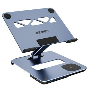 BENFEI �m�[�g�p�\�R���X�^���h 6in1 USB-C�h�b�L���O�X�e�[�V���� ���C���C�����X�[�d(15W) �Ή� PD100W�[�d HDMI 4K@60Hz USB3.0x4 KVM�ؑ֋@�\���� MacBook Pro/Air�EiPad