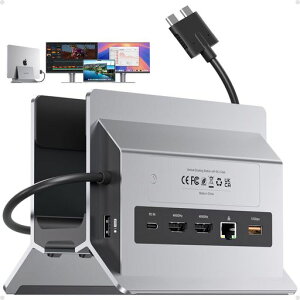 PULWTOP MacBook Pro �h�b�L���O�X�e�[�V���� �f���A�����j�^�[ 4K@60Hz MacBook Pro/Air M3 Pro/M4/M5�Ή� M.2 SSD�P�[�X�t�� PULWTOP USB C �h�b�L���O�X�e�[�V���� �X�^���h