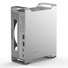 MiliPow Mac Mini M4/M4 Pro用 ドッキングステーションスタンド(M.2 NVMe ケース付属)、4K@60Hz HDMI、USB3.2 10Gbps高速転送、USB2.0、SD/TFカードスロット、100W