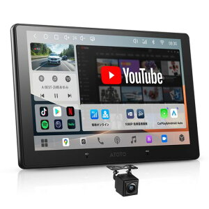 ATOTO S8 Gen4 10.1�C���` Android�i�r 2DIN �f�B�X�v���C�I�[�f�B�I�A8�R�A 4GB+64GB QLED�^�b�`�p�l�� 4G LTE�����A���C�����X CarPlay & Android Auto USB �e�U�����O�ADSP/4V