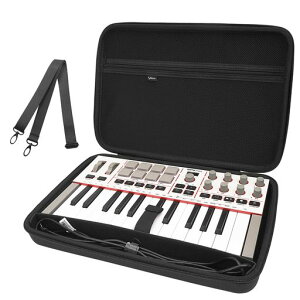 Musiin Arturia MiniLab 3�AMiniLab MkII�AMPK Mini MK4�A25�L�[�V���Z�T�C�U�[�Ή��v���~�A���x���x�b�g MIDI �L�[�{�[�h�R���g���[���[�P�[�X�A�V�����_�[�X�g���b�v�t���|�[�^�u���ی�J�o�[�o�b�O �c