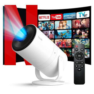Tecaki �v���W�G�N�^�[ �ƒ�p�yAndroid TV���ځE������`�␳�E270°��]�z ���^ 1080P �V�䓊�e �É� 4K�Ή� 25000LM �z�[���v���W�F�N�^�[ Bluetooth5.4 HiFi�X�s�[�J�[���� Wifi6
