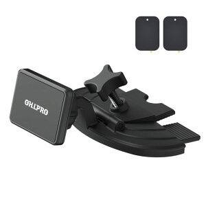 OHLPRO �^�u���b�g�z���_�[ �� �}�O�l�b�g iPad �ԍڃz���_�[ CD�X���b�g ���萫 360°��]�\ iPad Pro 12.9/Air/Mini�AGalaxy Tab�AFire HD 10�ɑΉ�(�u���b�N)