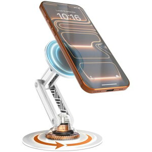 COOPER Mag360�AMagSafe�Ή��̎��C���f�X�N�p�X�}�z�X�^���h�A360°�����\�AiPhone 17 Pro Max/16/15/14/13/12�Ή��A���̑��̃X�}�[�g�t�H���p�ɋ��������O1�t�� (�N���[���z���C�g)