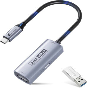 GUERMOK �L���v�`���[�{�[�h USB3.0 HDMI to USB-A/C PD100W�Ή� 1080P60FPS�^�� Type-C�A�_�v�^�[