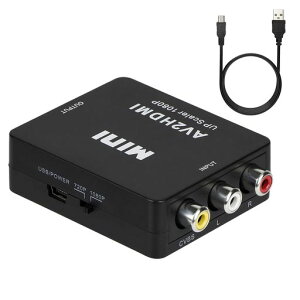 J-Wonlyus RCA to HDMI�ϊ��R���o�[�^�[ AV to HDMI �ϊ��� CVBS RCA-HDMI�R���|�W�b�g �A�_�v�^�[ �r�f�I�I�[�f�B�I�ϊ��A�_�v�^ �����]�� 1080p/720p�Ή� USB�P�[�u���t��(���{��戵�������t��)
