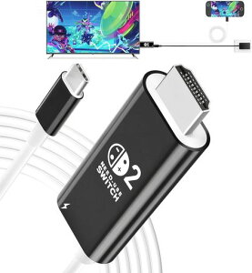 Switch 2 �h�b�N�y�u22.0.0�v�Ή��z���ڂ� TV �o�� Hdmi Type-C �X�C�b�` 4K&1080�𑜓x/HDMI�ϊ�/ PD100w�[�d/���ڂ�TV�o�͑��@�\ �A�_�v�^�[���^ �x���Ȃ� Switch 2/Switch