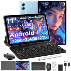 �yAndroid16 �^�u���b�g 11�C���` �V�o��z TABWEE �^�u���b�g Wi-Fi���f���A32GB+256GB+2TB TF�g���A180Hz�������^�b�`�AWidevine L1 Netflix YouTube�Ή��AGeminiAI