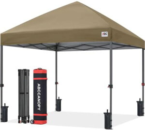 ABCCANOPY �^�[�v�e���g �����^�b�` �Z���^�[���b�N 3m/2.5m/2m �����x�X�`�[���t���[�� 3�i�K���� �L���X�^�[�o�b�O�t�� 8�l�p��^ �g���ȒP �ՔM�� �ϐ��� �t���i�t��