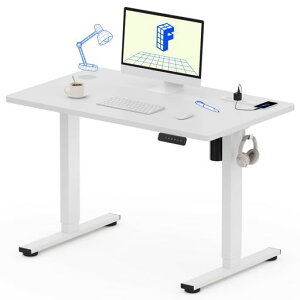 FlexiSpot �d�����~�f�X�N EF1Pro USB&�R���Z���g�t�� �t�b�N �������@�\ �ω׏d60kg 5�N�ۏ� 100*60cm ��+��