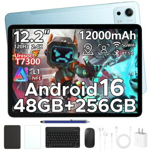 �y8���i�t�� Android16 12�C���`�zEaserush P12PLUS Android 16 �^�u���b�g 12�C���` 2.4K 120Hz Gemini AI 48GB RAM+256GB ROM+2TB�g�� Unisoc T7300 8�R�A