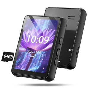 Bluetooth5.3MP3�v���[���[���y�v���[���[2.4�C���`�^�b�`�X�N���[�����@�\�f�W�^���I�[�f�B�I�v���[���[HiFi64GBmicroSD�J�[�h�Ή��ő�128GB�g���\���y�Đ��^��FM���W�I�d�q���ЃX�s�[�J�[����