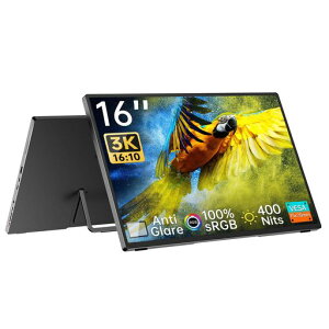 Intehill ���o�C�����j�^�[ 3k ���j�^�[ 16 �C���` AG�����IPS�p�l�� 3072x1920 ������16��10 �m�[�g�p�\�R�� �f���A�����j�^�[ �����^ sRGB 100%�L�F�� 400nits���P�x