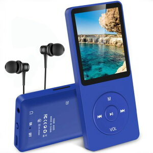 AGPTEK MP3�v���[���[ ���y�v���[���[ HIFI ���y�� 16GB���� 128GB�܂Ŋg���\ �{�^������ ���y�v���[���[ 40���ԍĐ� ���X���X�T�E���h FM���W�I �_�C���N�g�^���Ή� �A���[�� ����ȒP ���^